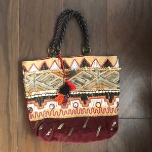 + ANTHROPOLOGIE + Beaded Tote Bag